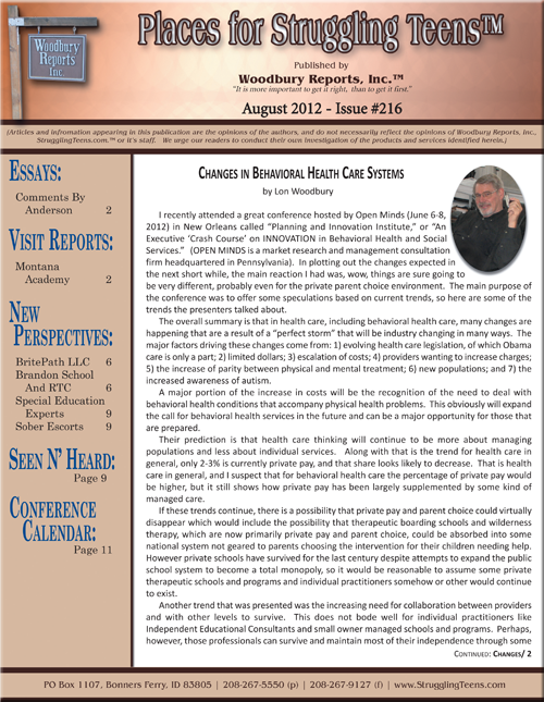 August 2012 Issue 216